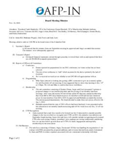 Meetings / Minutes / Parliamentary procedure