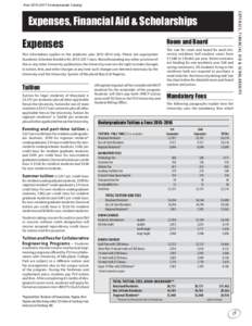 fromUndergraduate Catalog  Expenses Room and Board