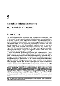 5 Australian±Indonesian monsoon M. C. Wheeler and J. L. McBride 5.1