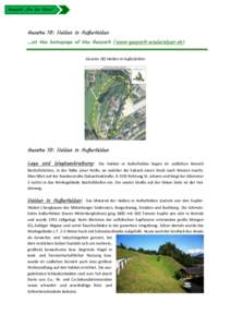 Geopark „Erz der Alpen“  Geosite 18: Halden in Außerfelden …on the homepage of the Geopark (www.geopark-erzderalpen.at) Geosite 18) Halden in Außerfelden