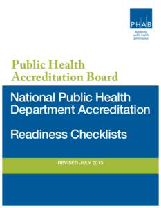 Healthcare quality / Quality assurance / Accreditation / Checklist