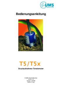 Bedienungsanleitung  T5/T5x Druckaufnehmer-Tensiometer