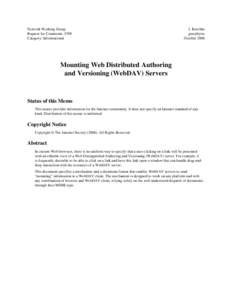 Mounting Web Distributed Authoring and Versioning (WebDAV) Servers