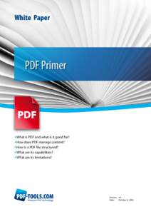 White Paper  PDF Primer PDF What is PDF and what is it good for?