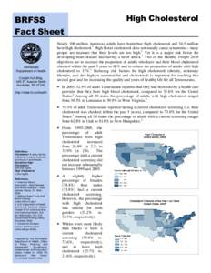 BRFSS Fact Sheet Tennessee Department of Health Cordell Hull Bldg.