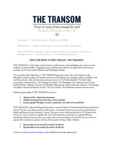 Transom / John Cornyn / Domenech / Texas / Political parties in the United States / Politics of the United States / Ben Domenech / RedState / Erick Erickson