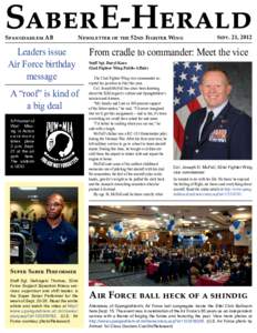 Saber E-Herald Spangdahlem AB Newsletter of the 52nd Fighter Wing  Leaders issue