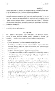 14  AM[removed]ADOPTED Senators Heath of the 31st, Harper of the 7th, Mullis of the 53rd, Tolleson of the 20th, Shafer