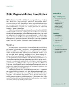 Medicine / Dieldrin / Lindane / Dicofol / Endosulfan / Hexachlorocyclopentadiene / Insecticide / Organochloride / Pesticide / Endocrine disruptors / Environment / Chemistry