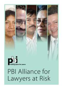 PBI Alliance for Lawyers at Risk Alliance for Lawyers at Risk n this country lawyers can adversarial system (recently