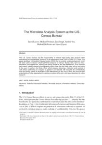 Idescat. SORT. The microdata analysis system at the U.S. Census Bureau. Special issue: Privacy in statistical Databases