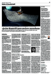 25  Tages-Anzeiger – Mittwoch, 29. April 2015  Kultur & Gesellschaft Leser fragen