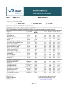 Research Facility Animal Health Report AREA: FGB‐37 (F37)