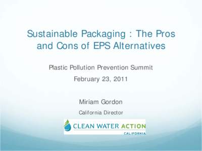 Sustainable Packaging Metrics and Implications for Packaging EPR