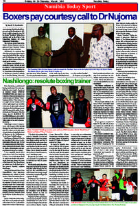 Boxing / Namibia / Political geography / International relations / Paulus Moses / Sports / Ovambo people / Sam Nujoma