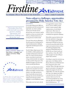 Firstline  The Midwestern Office of The Council of State Governments Adoption Policymakers have been