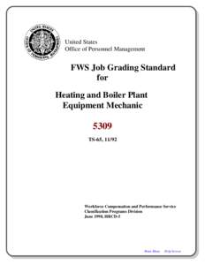 United States Office of Personnel Management FWS Job Grading Standard for Heating and Boiler Plant
