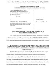 Case: 1:10-cv[removed]Document #: 148 Filed: [removed]Page 1 of 15 PageID #:4955  UNITED STATES DISTRICT COURT NORTHERN DISTRICT OF ILLINOIS, EASTERN DIVISION STATE OF MICHIGAN, STATE OF WISCONSIN, STATE OF MINNESOTA,