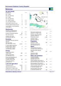 Environment Statistics Country Snapshot  Bahamas Air and climate  Year