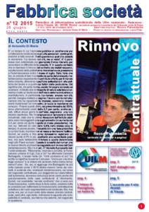 a n n o  s e s t o Corso Trieste, 36 ­ 00198 Roma ­ Iscrizione presso la Cancelleria del Tribunale civile di Roma ­ n° del 21ottobre 2010 ­