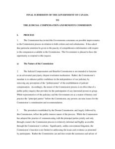 In its letter of February 17, 2004, the Commission has invited the Government’s views on possible improvements to the Commissi