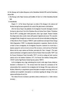 II. The Damage and Accident Responses at the Fukushima Dai-ichi NPS and the Fukushima Dai-ni NPS 1. The Damage at the Major Systems and Facilities of Units 1 to 3 of the Fukushima Dai-ichi