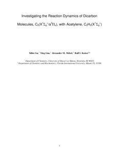 Investigating the Reaction Dynamics of Dicarbon Molecules, C2(X1Σ g+/a3Πu), with Acetylene, C2H2(X1Σ g+)