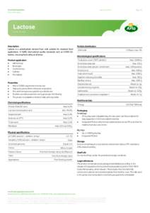 Arla Foods Ingredients Product Information DatePage 1/3