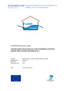 FLOODSTAND FP7-RTDIntegrated Flooding Control and Standard for Stability and Crises Management