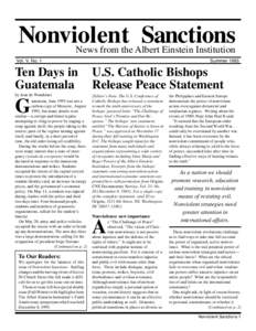Nonviolent Sanctions News from the Albert Einstein Institution Vol. V, No. 1  Summer 1993
