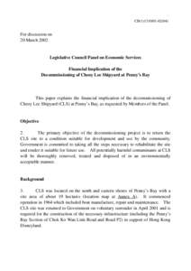 CB[removed])  For discussion on 20 March[removed]Legislative Council Panel on Economic Services