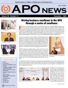 Information to Make a Difference in Productivity  APO news Volume 39 Number 12