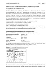 Leipziger DeponiefachtagungB 10 - Seite 1 Untersuchungen zum Wasserhaushalt einer Rekultivierungsschicht Dr. Detlef Bendler, Rebo Umwelttechnik GmbH