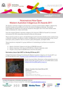 Microsoft Word - Media Release_2011 WAIAA Nominations Open.doc