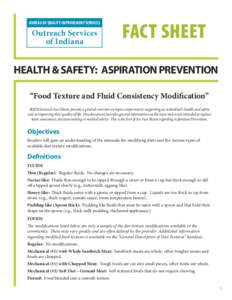 BUREAU OF QUALITY IMPROVEMENT SERVICES  Outreach Services of Indiana  FACT SHEET