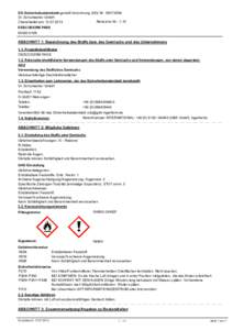 EG-Sicherheitsdatenblatt gemäß Verordnung (EG) NrDr. Schumacher GmbH Revisions-Nr.: 1,10 Überarbeitet am: DESCODERM PADS