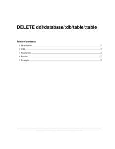 DELETE ddl/database/:db/table/:table