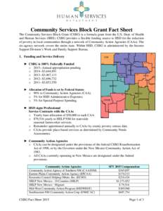 New Mexico CSGB Fact Sheet