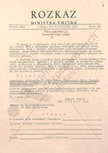 Rozkaz ministra vnitra č. 75 „Poděkování a vyhodnocení bezpečnostních opatření při oslavách 6. a 7. listopadu 1968“ z