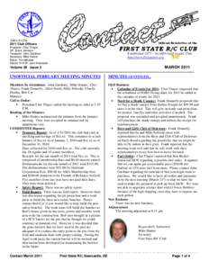 AMA #1256  Official Newsletter of the 2011 Club Officers President: Chet Thayer