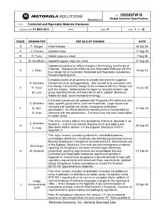 European Union directives / Environmental chemistry / European Union / Restriction of Hazardous Substances Directive / Waste legislation / W18 / Motorola / Specification / Earth / Schaumburg /  Illinois / Environment / Technology