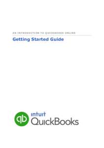 AN INTRODUCTION TO Q UICKBOOKS ONLINE  Getting  Started  Guide Copyright