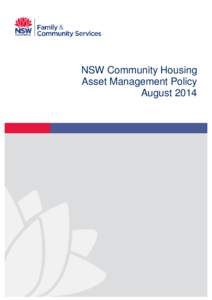 NSW Community Housing Asset Management Policy