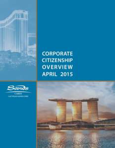 CORPORATE CITIZENSHIP OVERVIEW APRIL 2015  A LETTER FROM OUR CHAIRMAN