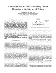 Automated Sensor Verification using Outlier Detection in the Internet of Things Nauman Javed and Tilman Wolf Department of Electrical and Computer Engineering University of Massachusetts, Amherst, MA, USA {njaved,wolf}@e