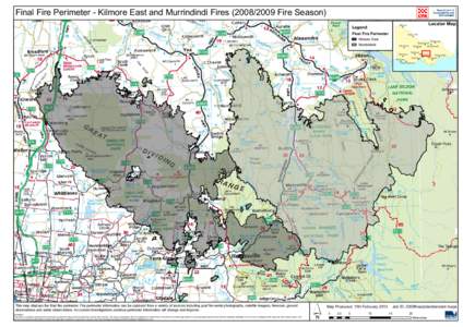 Final Fire Perimeter - Kilmore East and Murrindindi Fires[removed]Fire Season) Legend Locator Map  Mildura