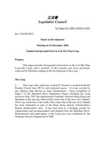立法會 Legislative Council LC Paper No. CB[removed]Ref: CB1/PL/DEV Panel on Development Meeting on 16 December 2010