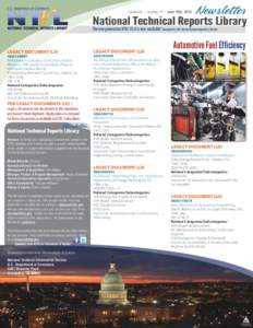 National Technical Reports Library  Newsletter volume 6 • number 11 • June 15th, 2014