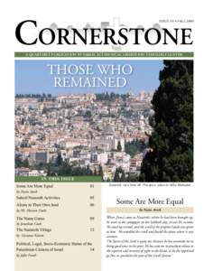 CORNERSTONE Issue 54 - Fall[removed]Issue 54 • Fall 2009