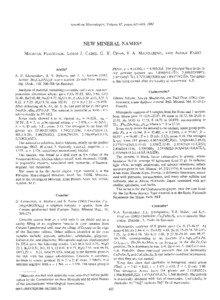 American Mineralogist, Volume 67, pages[removed], 1982  NEW MINERAL NAMES*